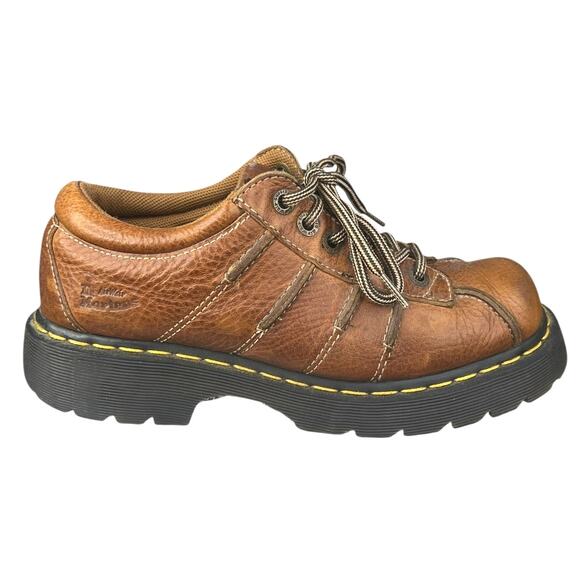 Vintage Y2k Dr. Martens Unisex Brown Leather Chunky Loafers Size  M 8 W 9 - Picture 1 of 10